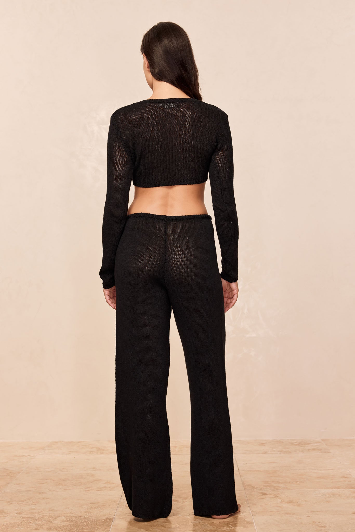 Belize Pant Open Knit - Black - Image 3