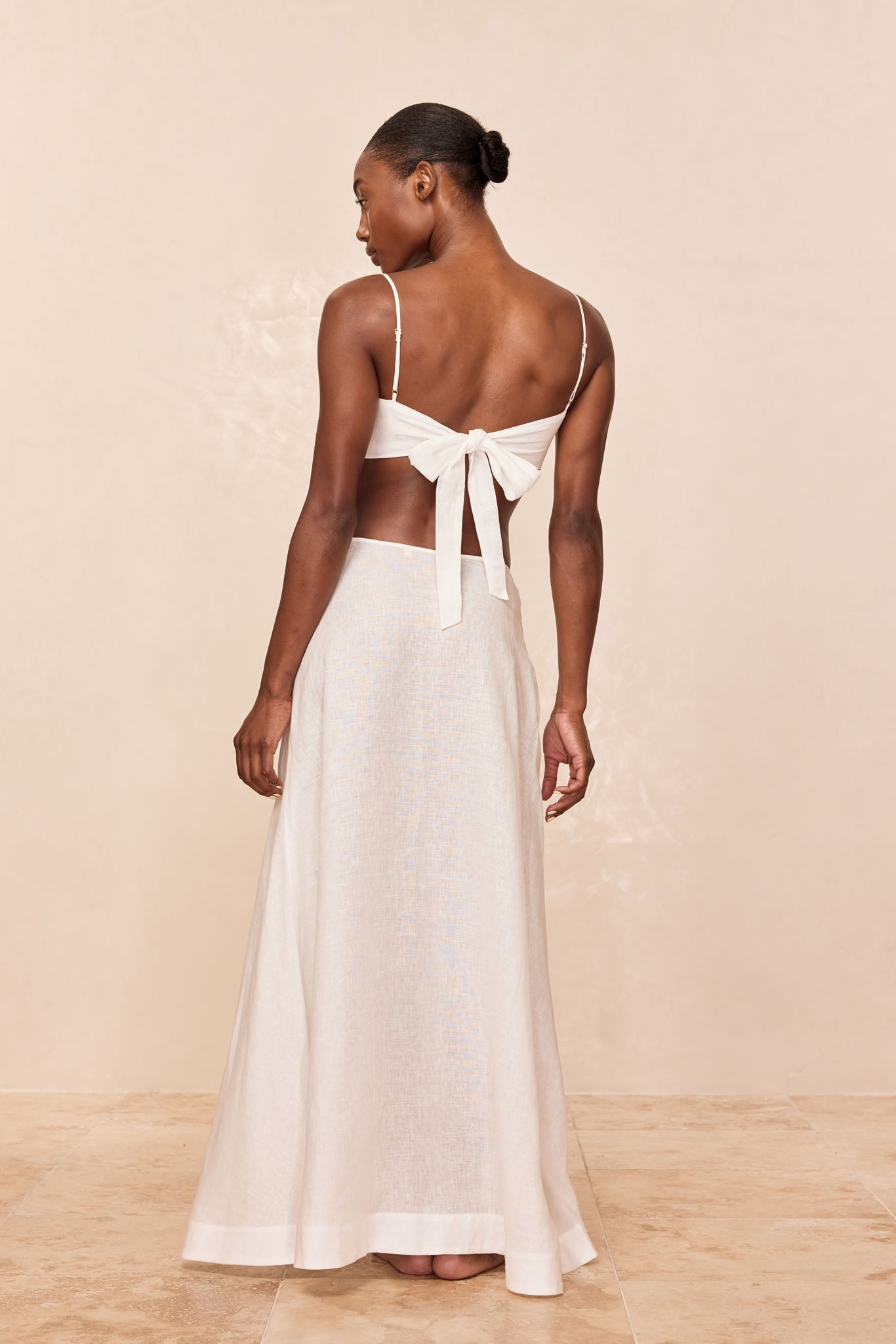 San Diego Skirt - White Linen - Image 3