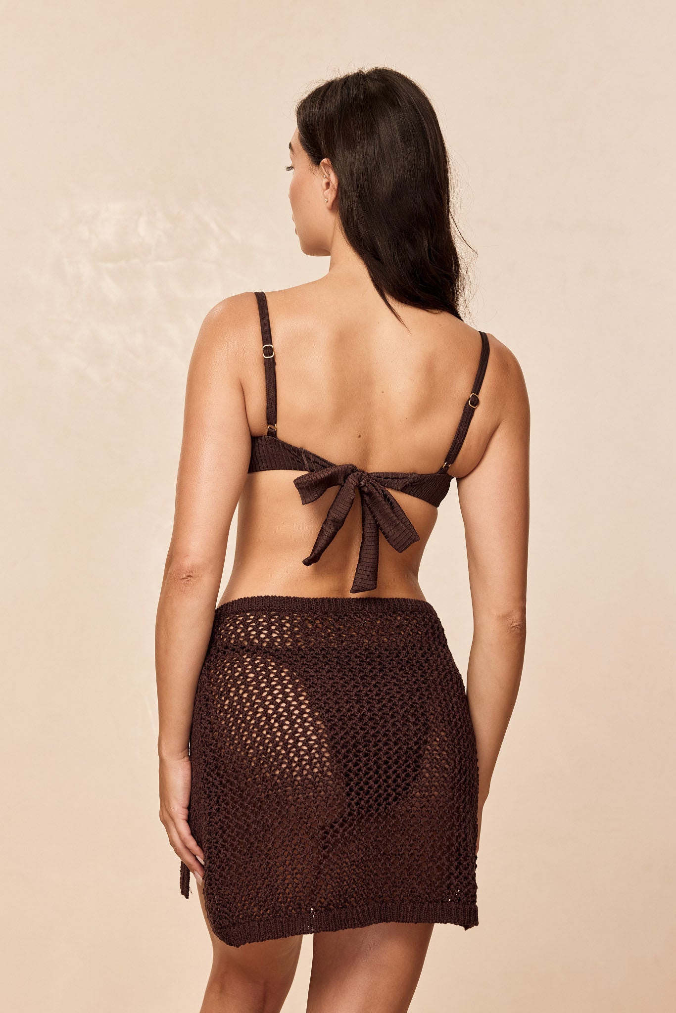 Santa Marta Sarong - Espresso Petit Crochet - Image 5