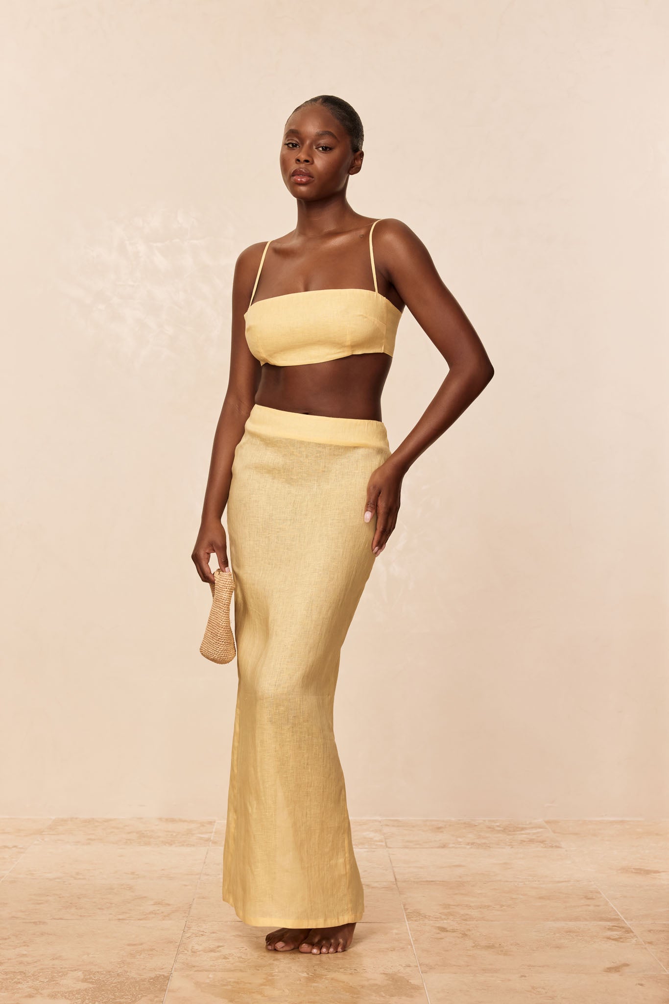 Fontelina Linen Skirt - Honey - Image 3