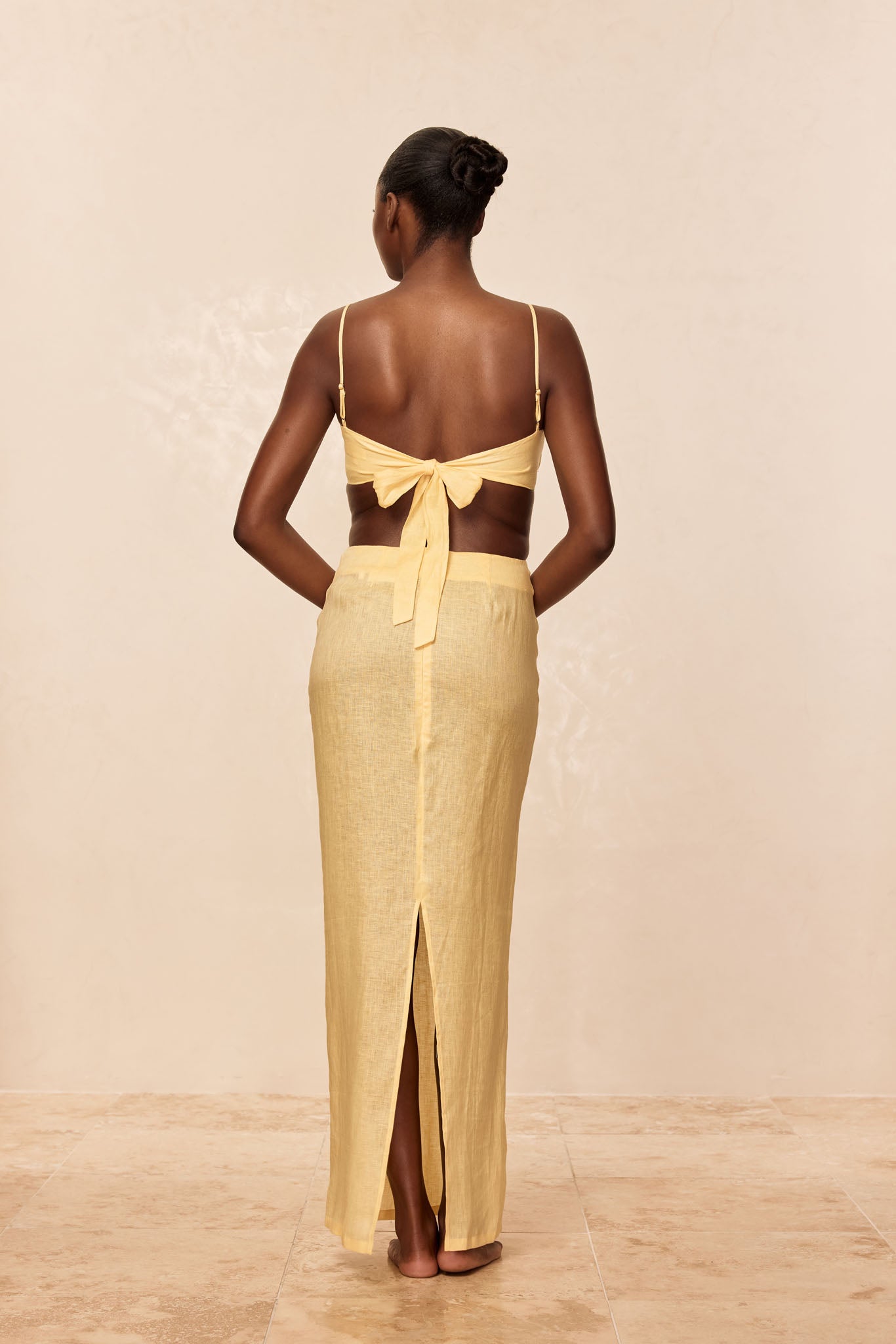 Fontelina Linen Skirt - Honey - Image 4