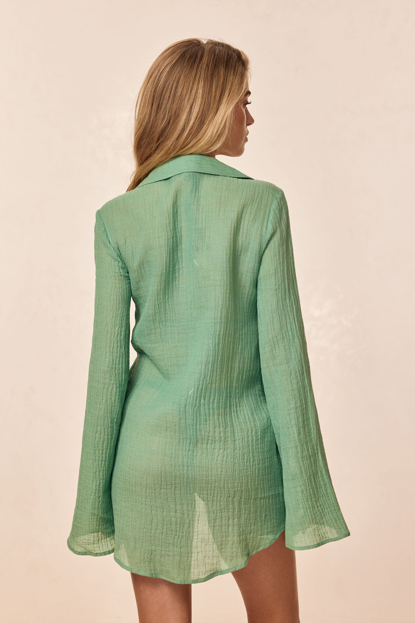 Grenada Tunic - Pond Crinkle Linen - Image 4