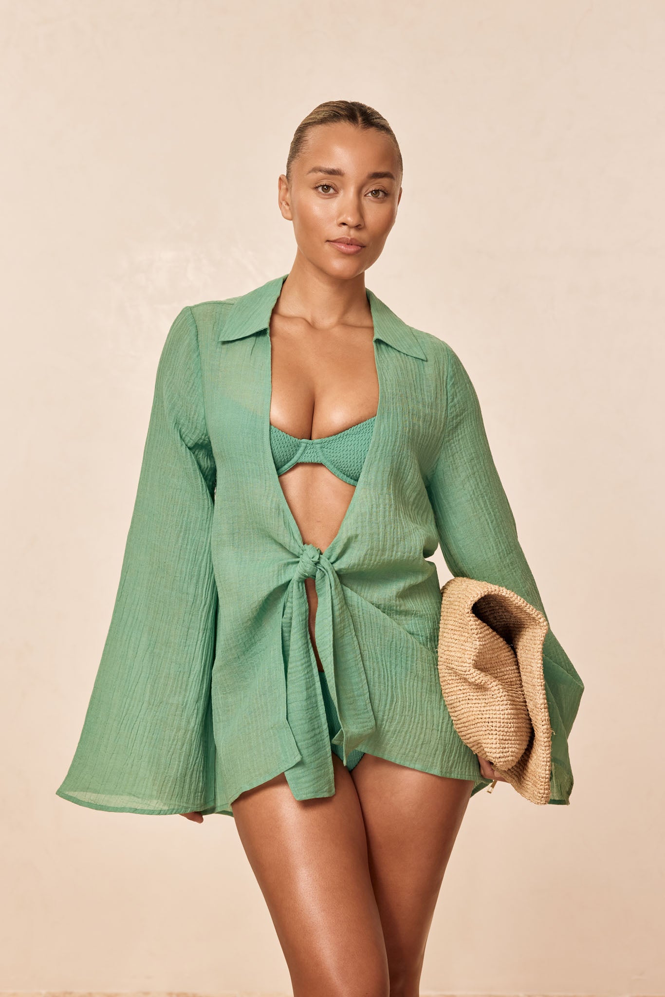 Grenada Tunic - Pond Crinkle Linen - Image 5