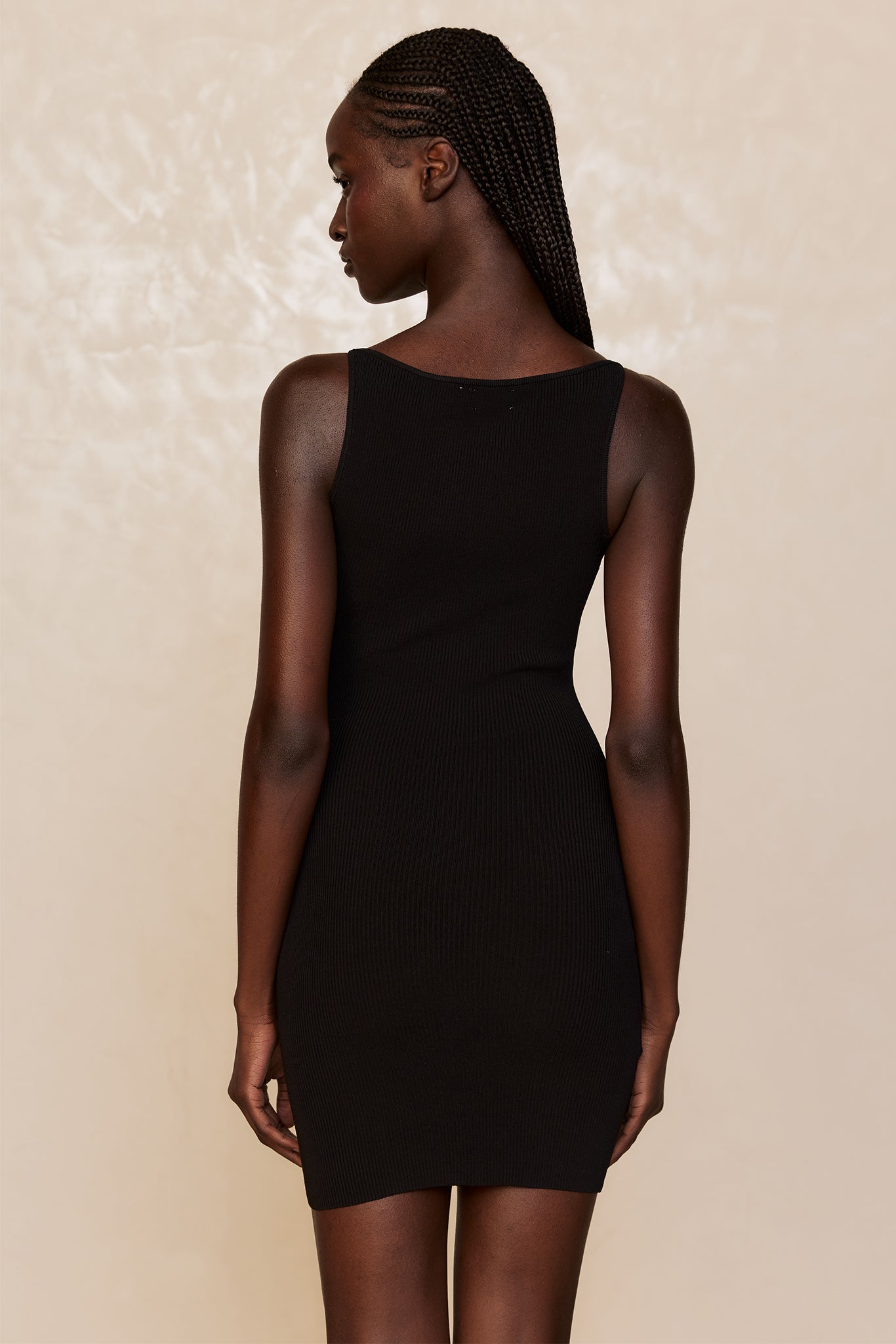 Camerelle Dress - Black Knit Rib - Image 7