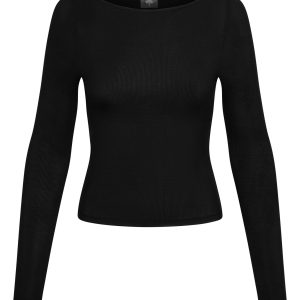 Paddington Long Sleeve - Black Lightweight Rib