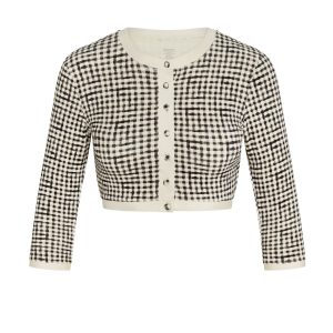Crete Swim Cardi - Black Gingham