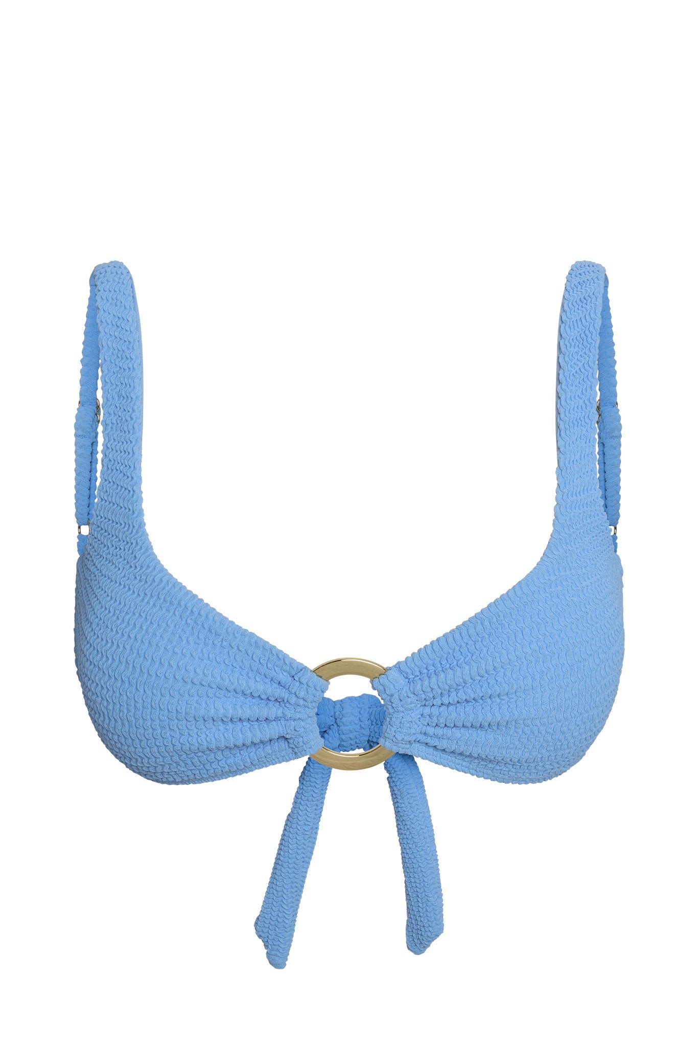Barbuda Top - Azure Crinkle
