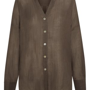 Barcelona Tunic - Stone Crinkle Linen