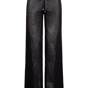 Belize Knit Pant - Black Lace Crochet