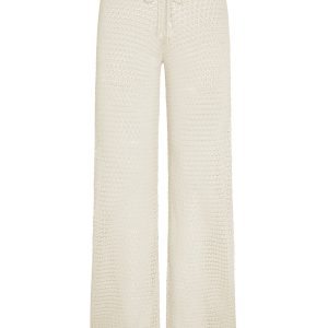 Belize Knit Pant - Ivory Lace Crochet