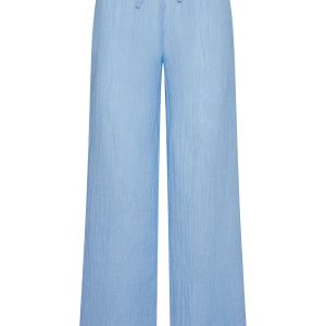 Belize Pant - Sky Crinkle Linen