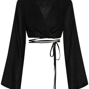 Azores Top - Black Linen