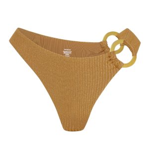 Bronte Bottom - Antique Gold Lurex Rib