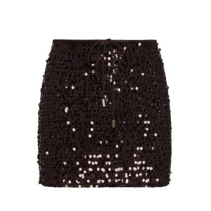 Cartagena Skirt - Espresso Sequin