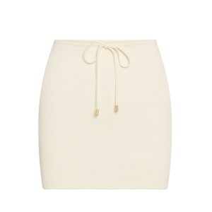 Cartagena Skirt - Ivory Knit Rib