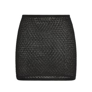 Cartagena Micro Skirt - Black Lace Crochet