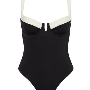 Clovelly One Piece - Black/Ivory