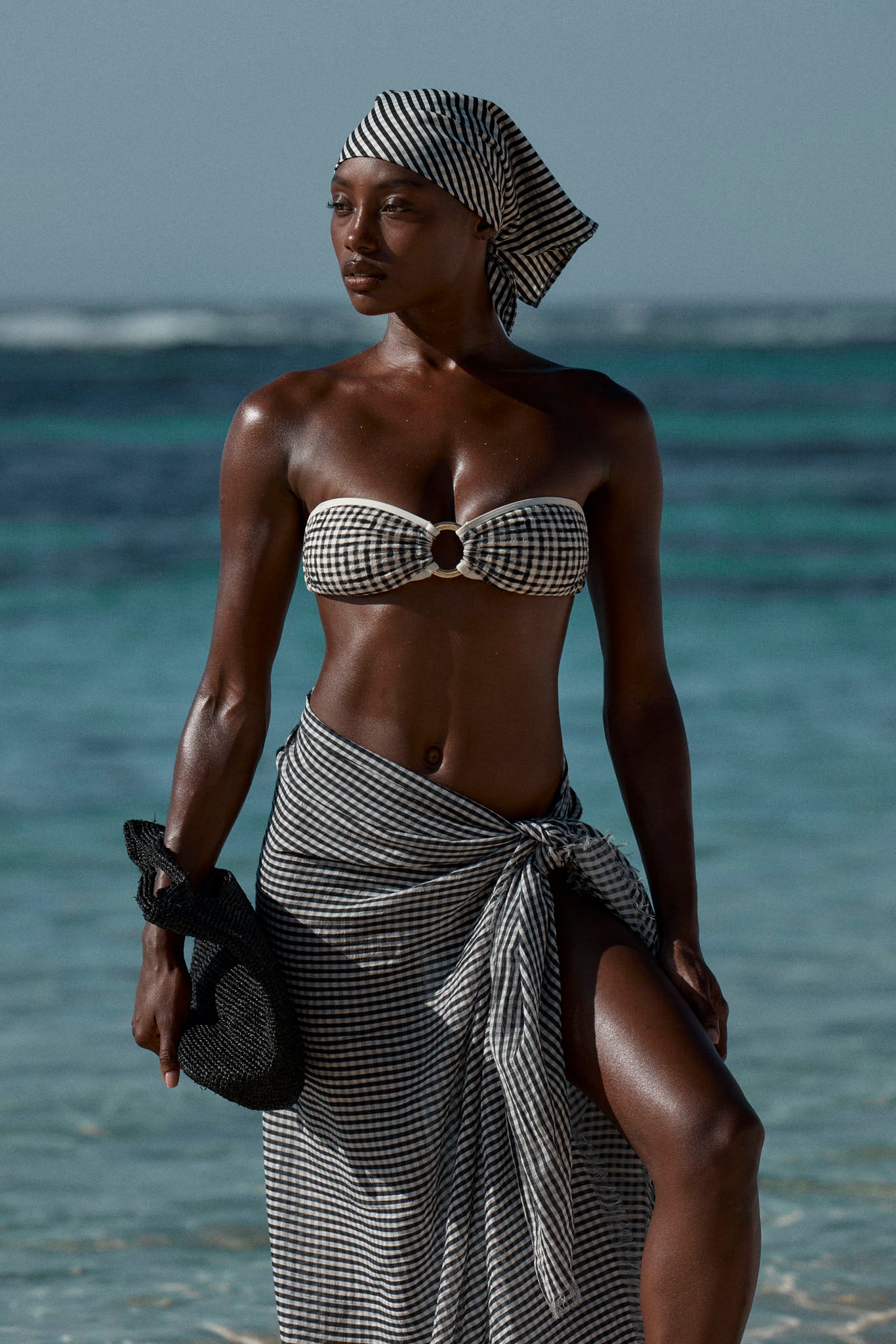 Costa Rica Top Colorblock - Black Gingham - Image 2