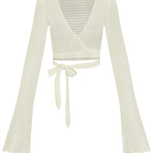 Madrid Wrap Top - Ivory Lace Crochet