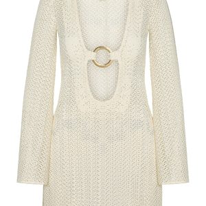 Montego Mini Dress - Ivory Crochet