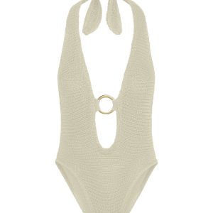 Montego Bodysuit - Ivory Shiny Treble Knit