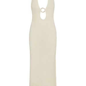 Montego Halter Dress - Ivory Lace Crochet