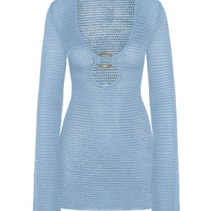 Montego Mini Dress - Sky Treble Knit