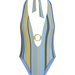 Montego One Piece - Sardinia Stripe Azure
