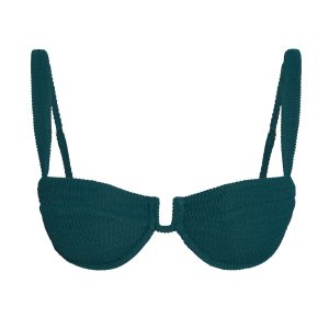 Cala Roja Top - Evergreen Crinkle