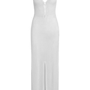 Ramatuelle Dress - White Lace Crochet