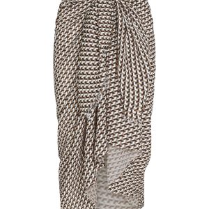 St. Tropez Sarong - Husk Geo Crinkle Linen