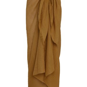 St. Tropez Sarong - Antique Gold Crinkle Linen