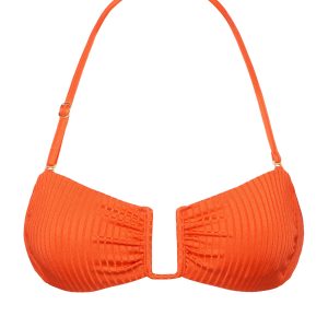 St. Martinique Bandeau - Papaya Wide Rib