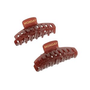 Staniel Cay Medium Hair Clip Set - Brown