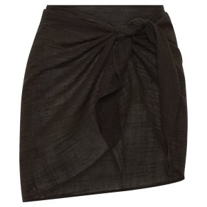 South Beach Sarong - Black Crinkle