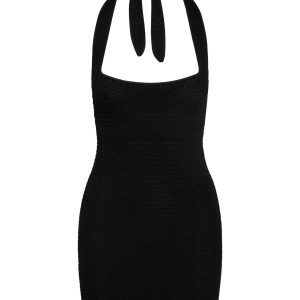Waikiki Mini Dress - Black Lace Crochet
