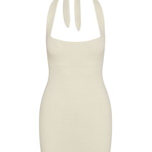 Waikiki Mini Dress - Ivory Lace Crochet