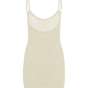 Zanzibar Mini Dress - Ivory Petit Crochet